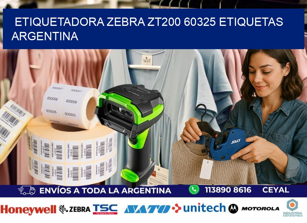 etiquetadora zebra zt200 60325 etiquetas argentina