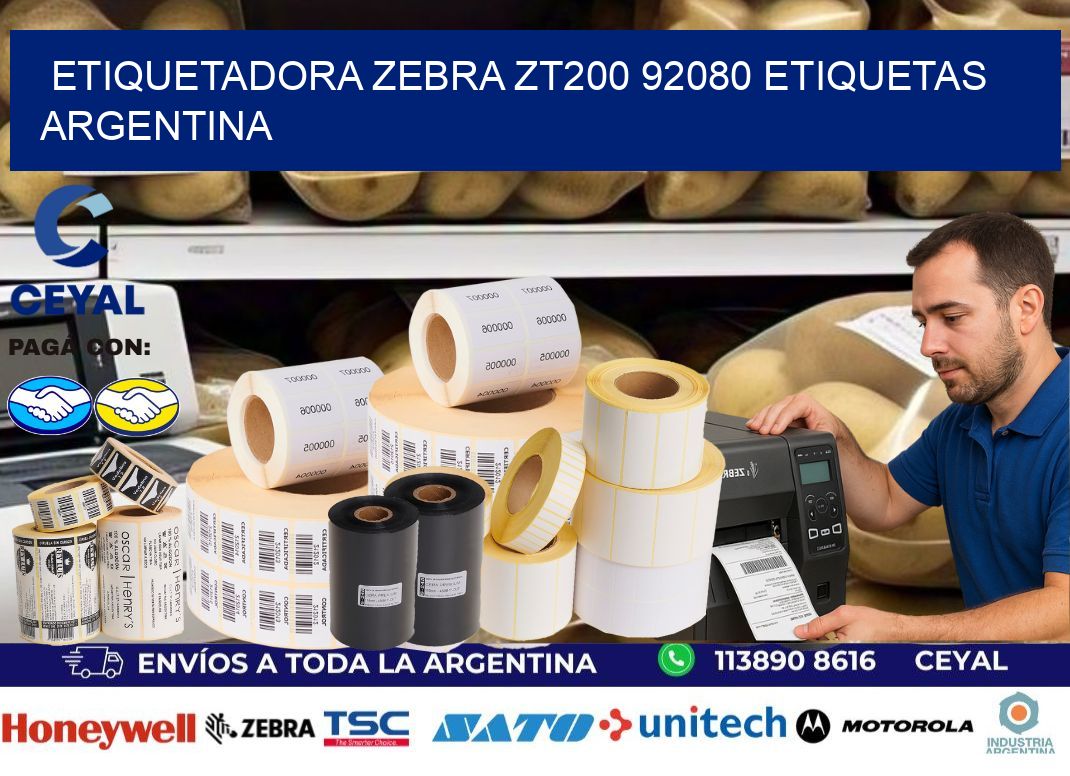 etiquetadora zebra zt200 92080 etiquetas argentina