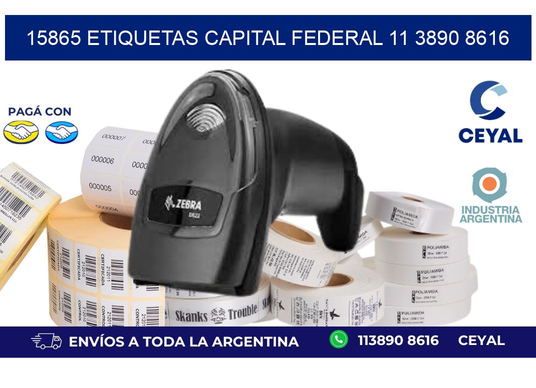 15865 ETIQUETAS CAPITAL FEDERAL 11 3890 8616
