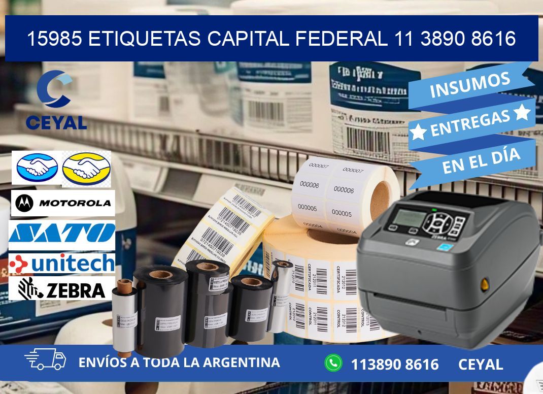 15985 ETIQUETAS CAPITAL FEDERAL 11 3890 8616