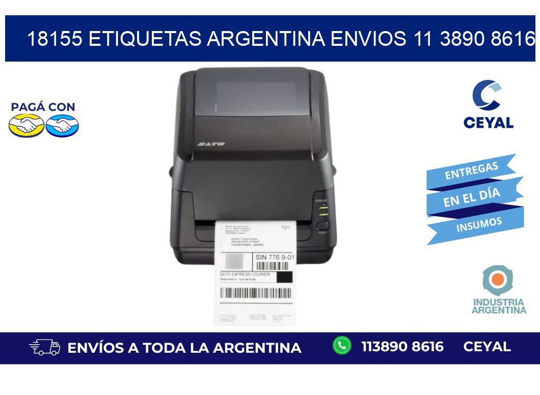 18155 ETIQUETAS ARGENTINA ENVIOS 11 3890 8616