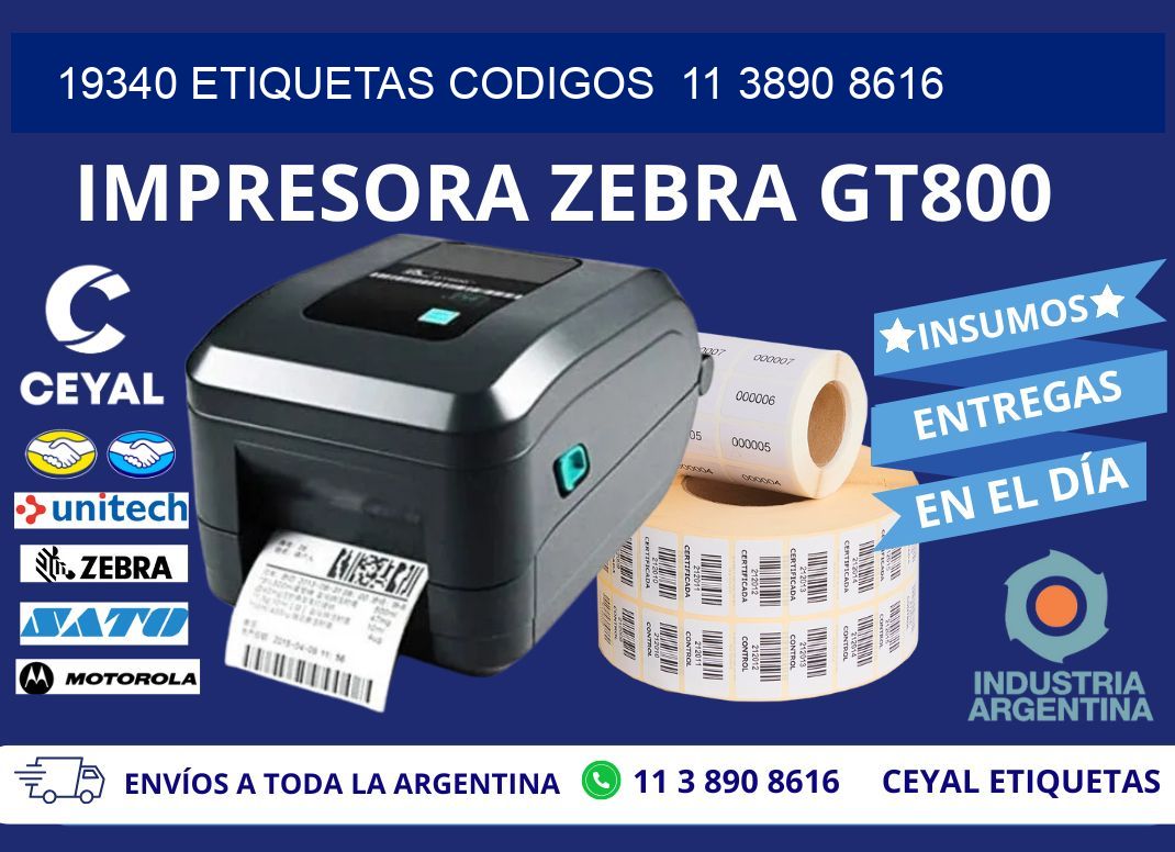 19340 ETIQUETAS CODIGOS  11 3890 8616