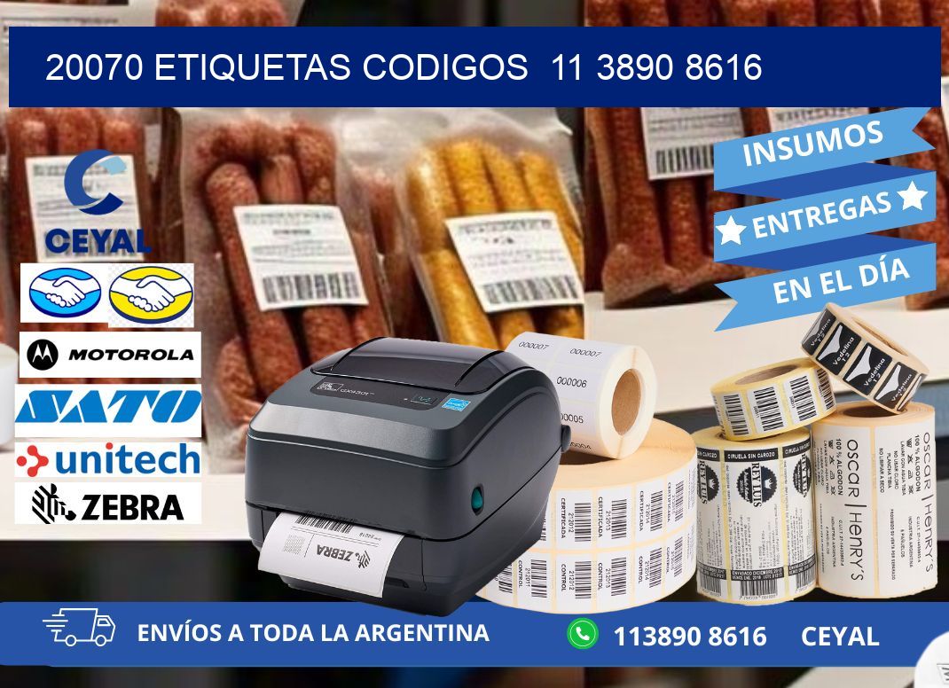20070 ETIQUETAS CODIGOS  11 3890 8616