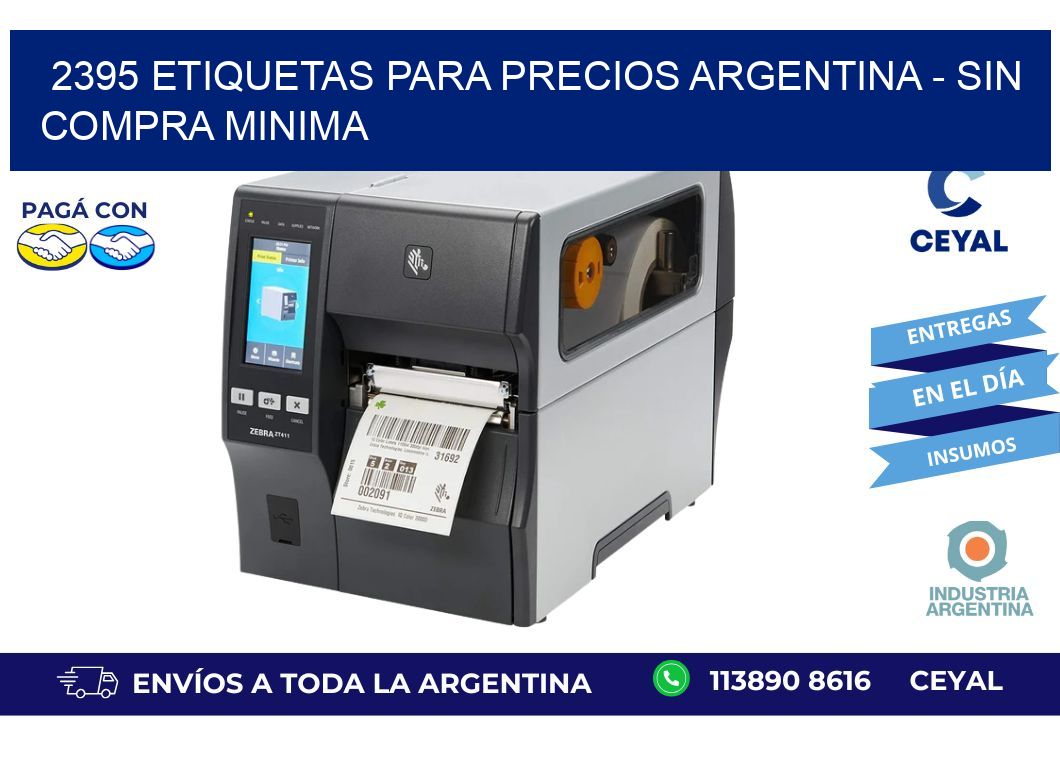 2395 ETIQUETAS PARA PRECIOS ARGENTINA - SIN COMPRA MINIMA