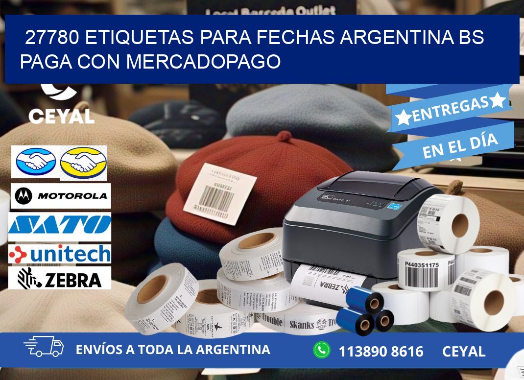 27780 ETIQUETAS PARA FECHAS ARGENTINA BS PAGA CON MERCADOPAGO