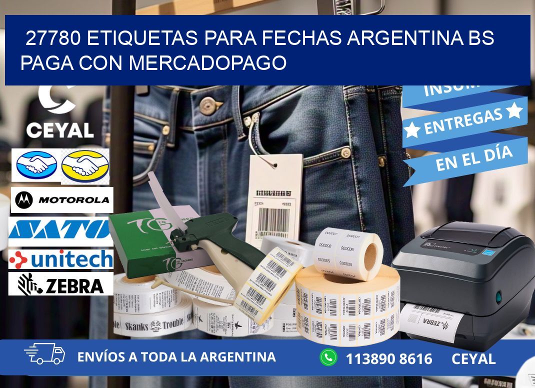 27780 ETIQUETAS PARA FECHAS ARGENTINA BS PAGA CON MERCADOPAGO