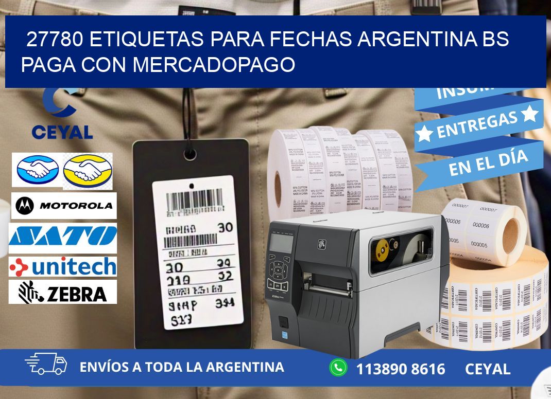 27780 ETIQUETAS PARA FECHAS ARGENTINA BS PAGA CON MERCADOPAGO