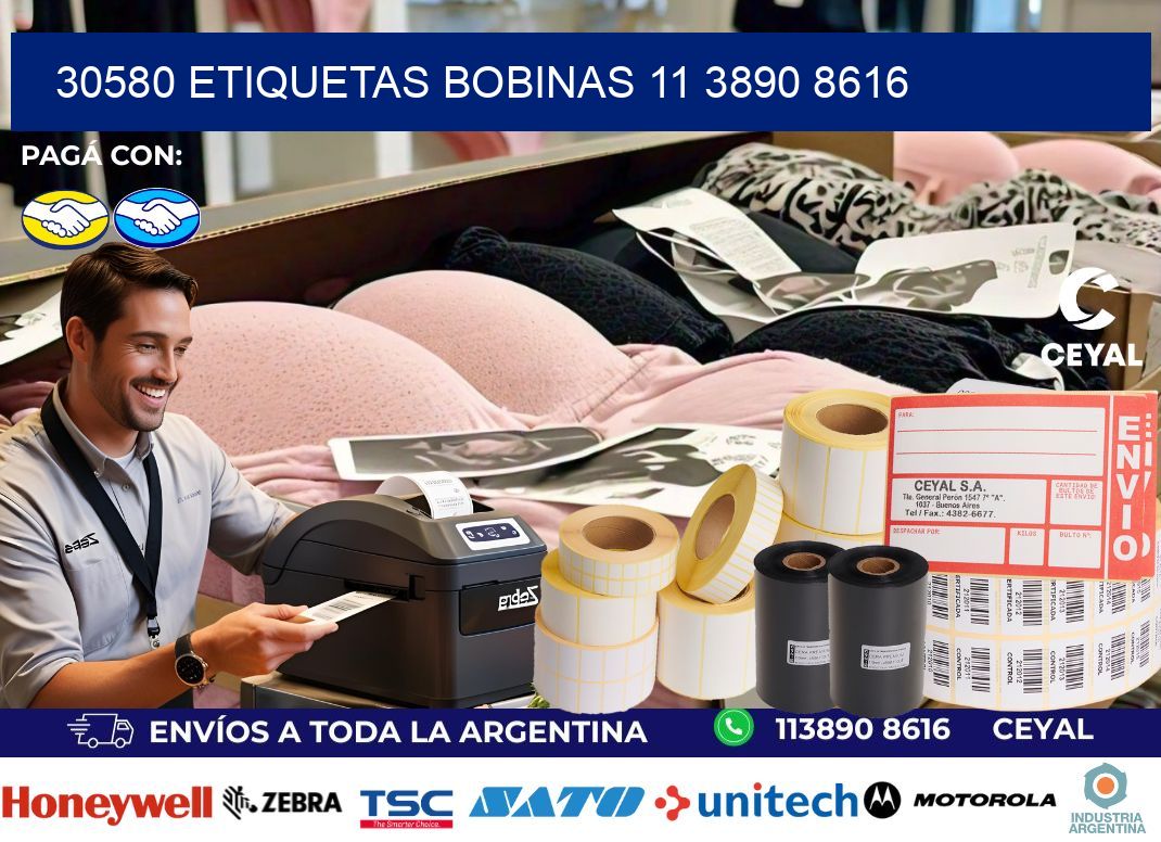 30580 ETIQUETAS BOBINAS 11 3890 8616