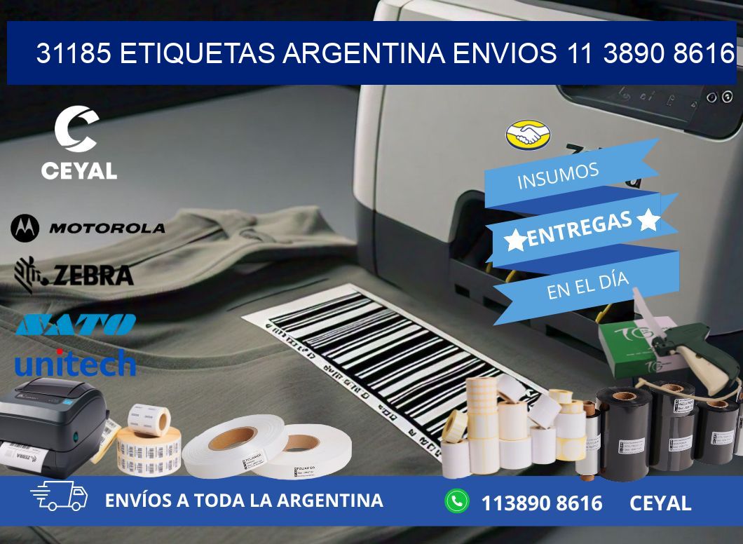 31185 ETIQUETAS ARGENTINA ENVIOS 11 3890 8616