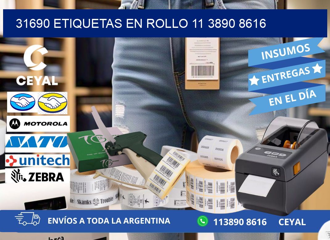 31690 ETIQUETAS EN ROLLO 11 3890 8616