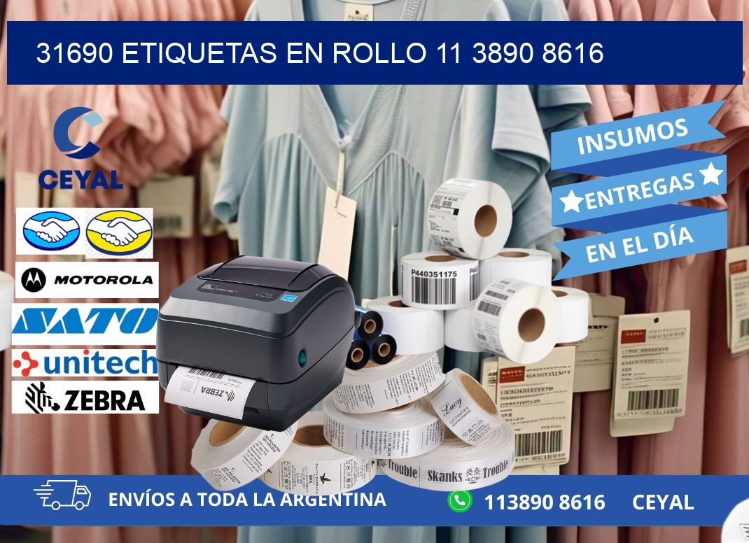 31690 ETIQUETAS EN ROLLO 11 3890 8616