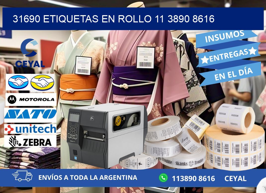 31690 ETIQUETAS EN ROLLO 11 3890 8616