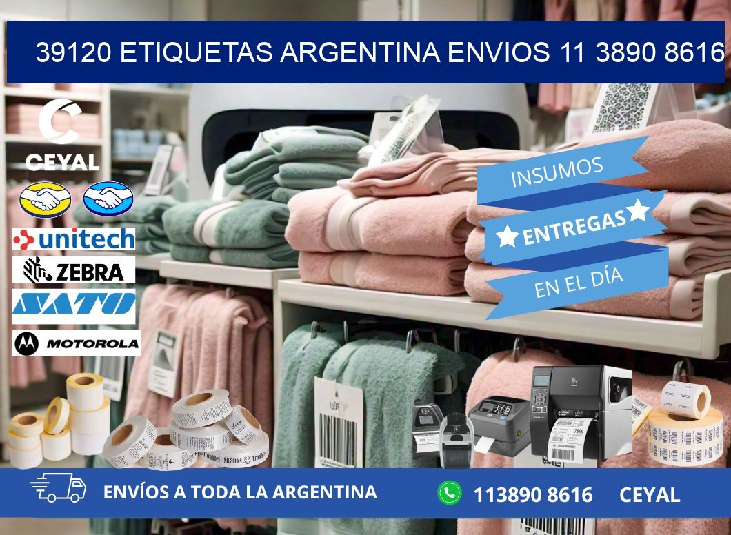 39120 ETIQUETAS ARGENTINA ENVIOS 11 3890 8616