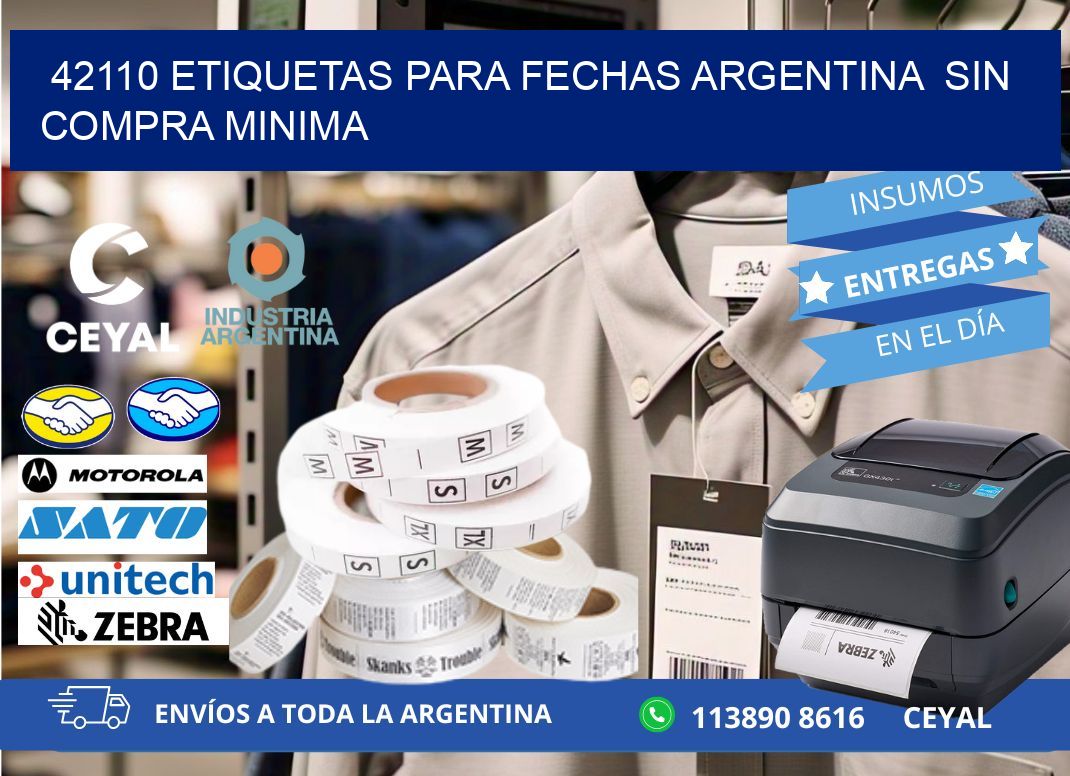42110 ETIQUETAS PARA FECHAS ARGENTINA  SIN COMPRA MINIMA