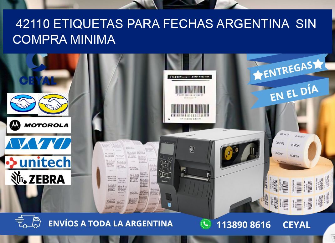 42110 ETIQUETAS PARA FECHAS ARGENTINA  SIN COMPRA MINIMA