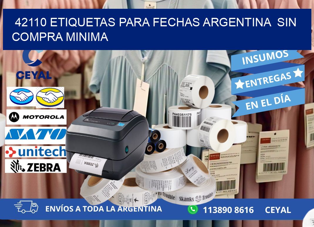 42110 ETIQUETAS PARA FECHAS ARGENTINA  SIN COMPRA MINIMA
