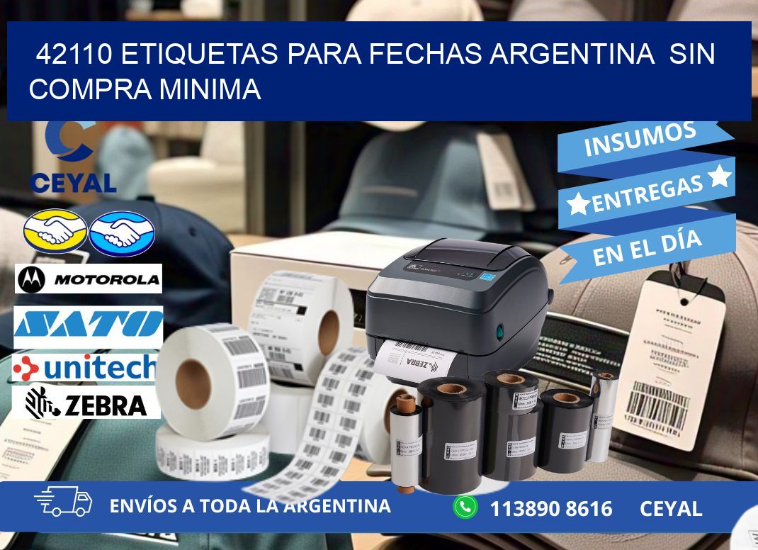 42110 ETIQUETAS PARA FECHAS ARGENTINA  SIN COMPRA MINIMA