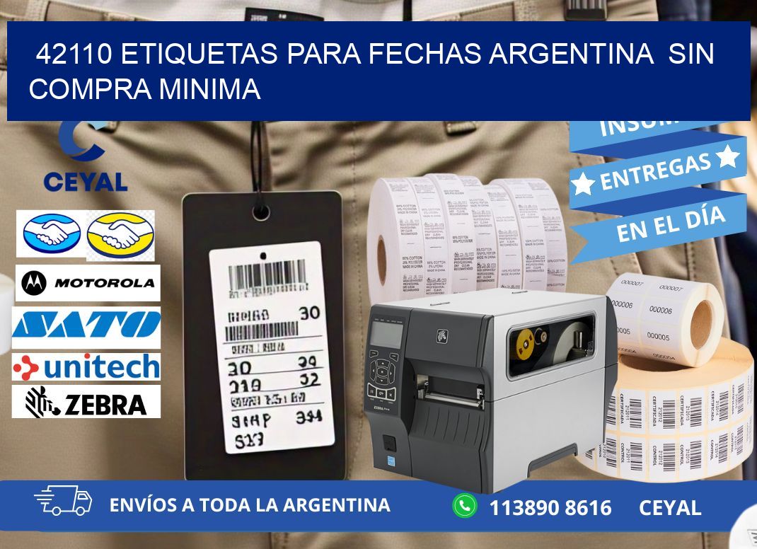 42110 ETIQUETAS PARA FECHAS ARGENTINA  SIN COMPRA MINIMA