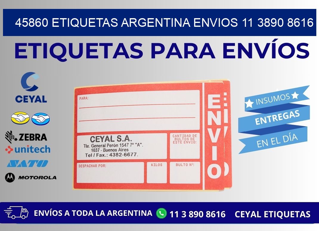 45860 ETIQUETAS ARGENTINA ENVIOS 11 3890 8616