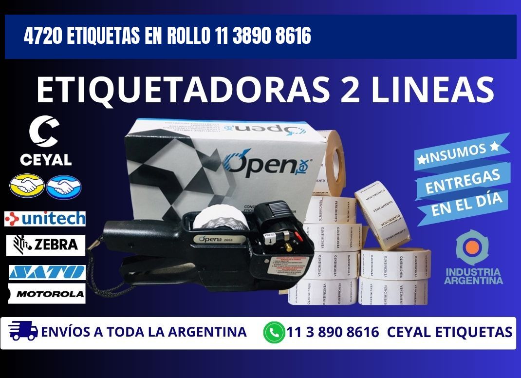 4720 ETIQUETAS EN ROLLO 11 3890 8616