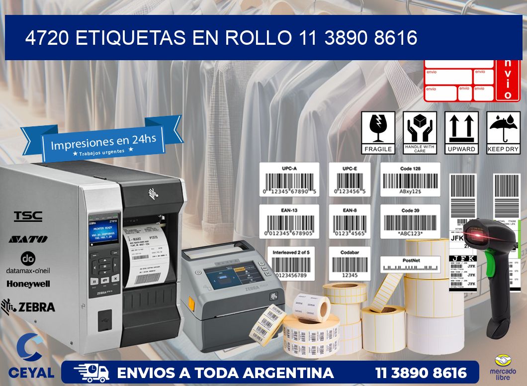 4720 ETIQUETAS EN ROLLO 11 3890 8616
