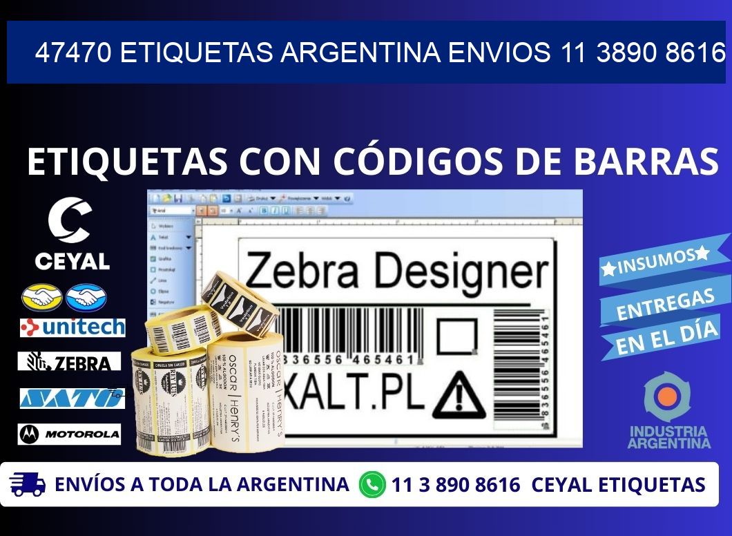 47470 ETIQUETAS ARGENTINA ENVIOS 11 3890 8616