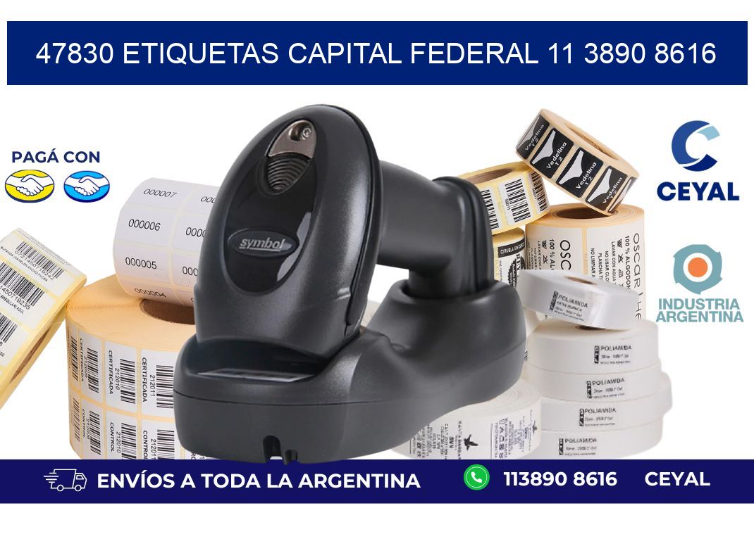 47830 ETIQUETAS CAPITAL FEDERAL 11 3890 8616