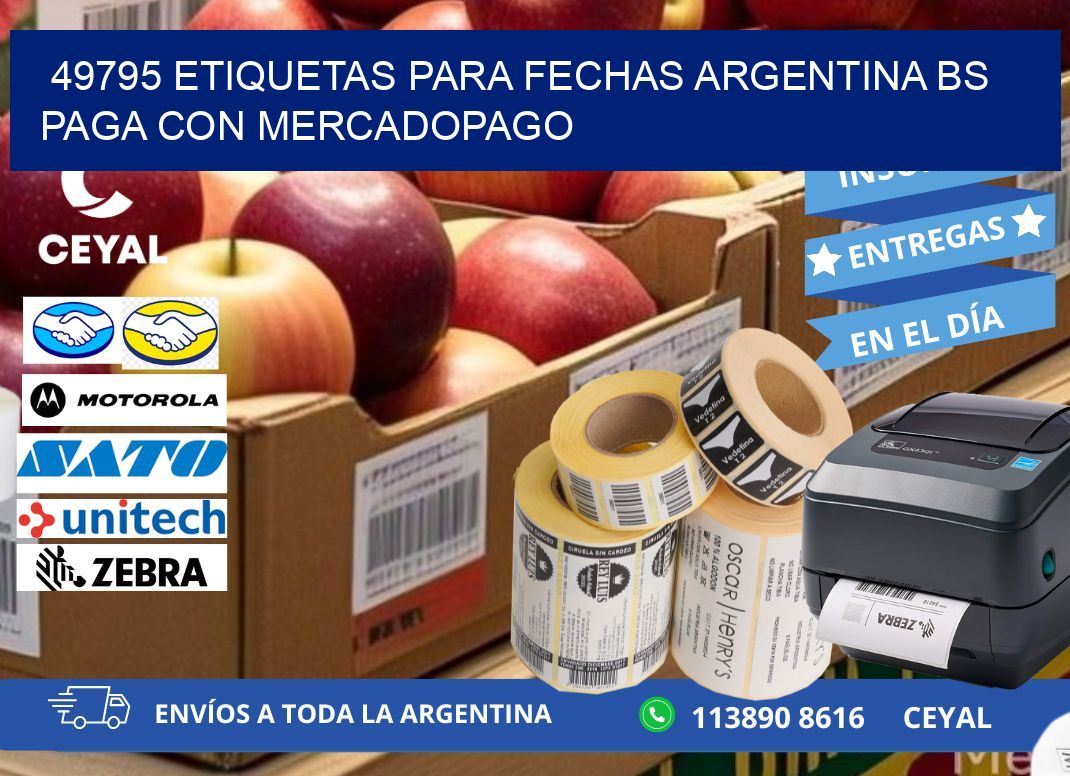 49795 ETIQUETAS PARA FECHAS ARGENTINA BS PAGA CON MERCADOPAGO
