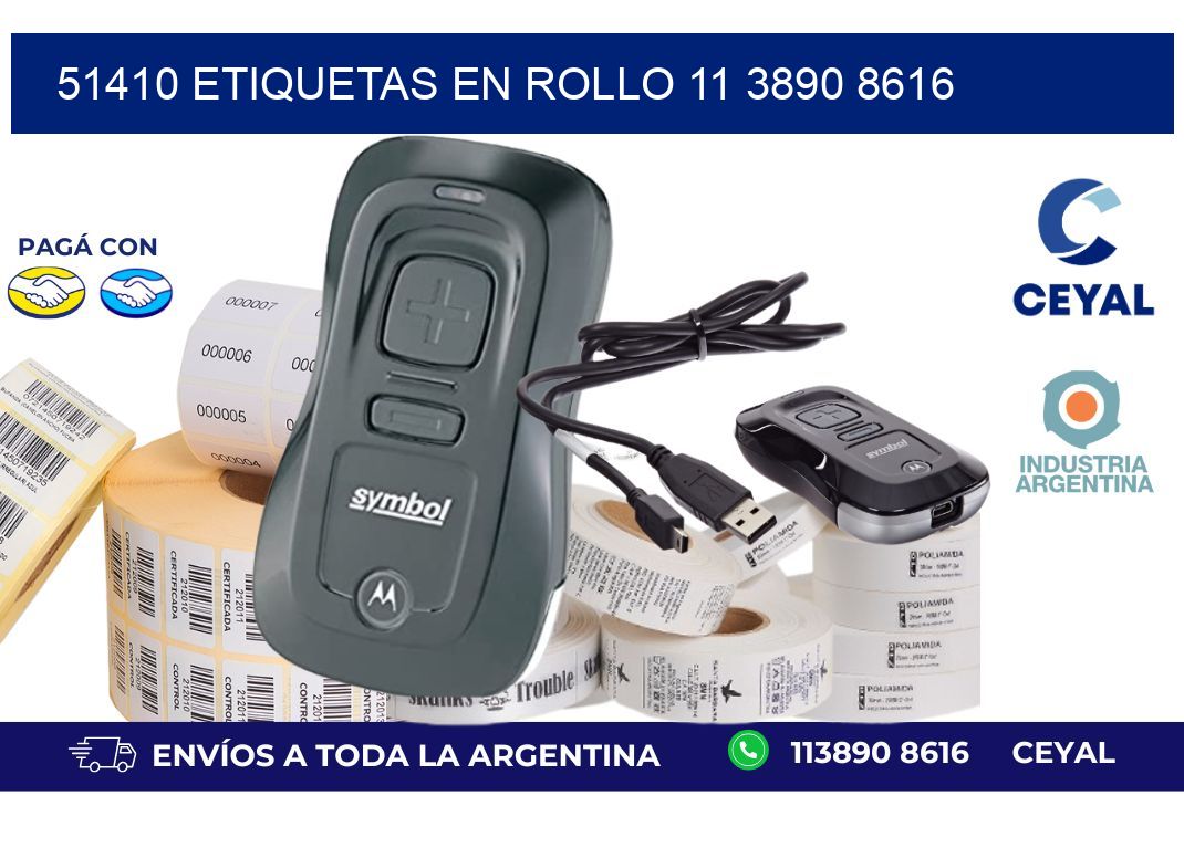 51410 ETIQUETAS EN ROLLO 11 3890 8616