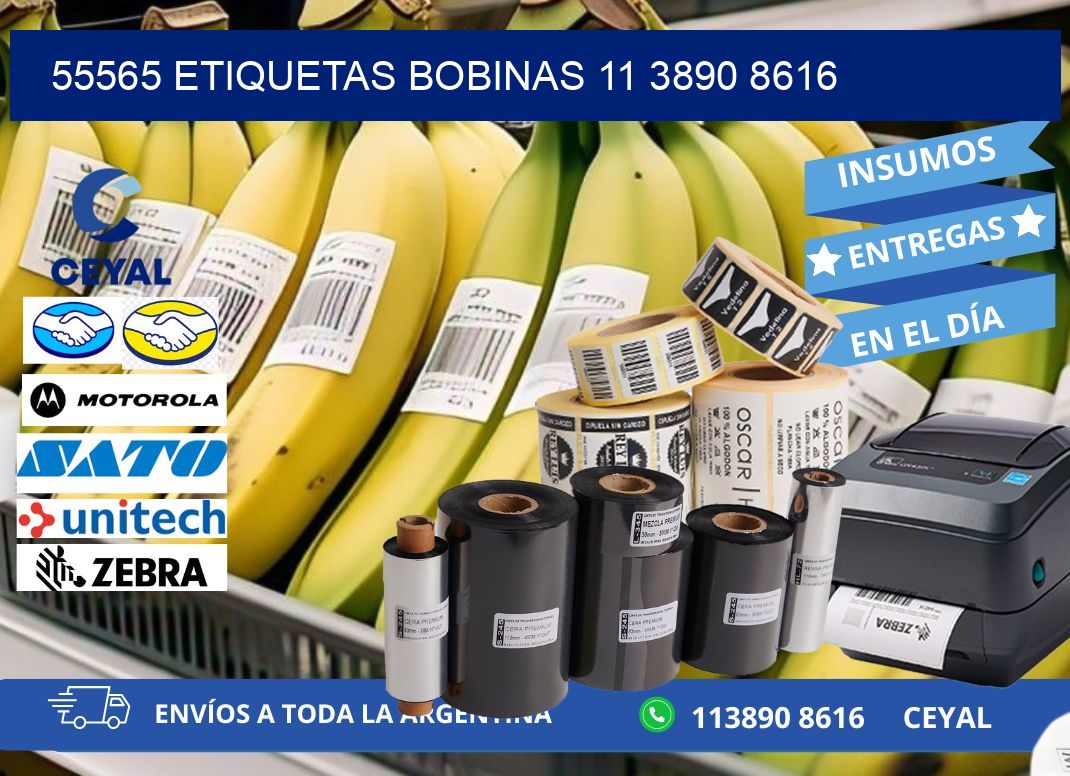 55565 ETIQUETAS BOBINAS 11 3890 8616