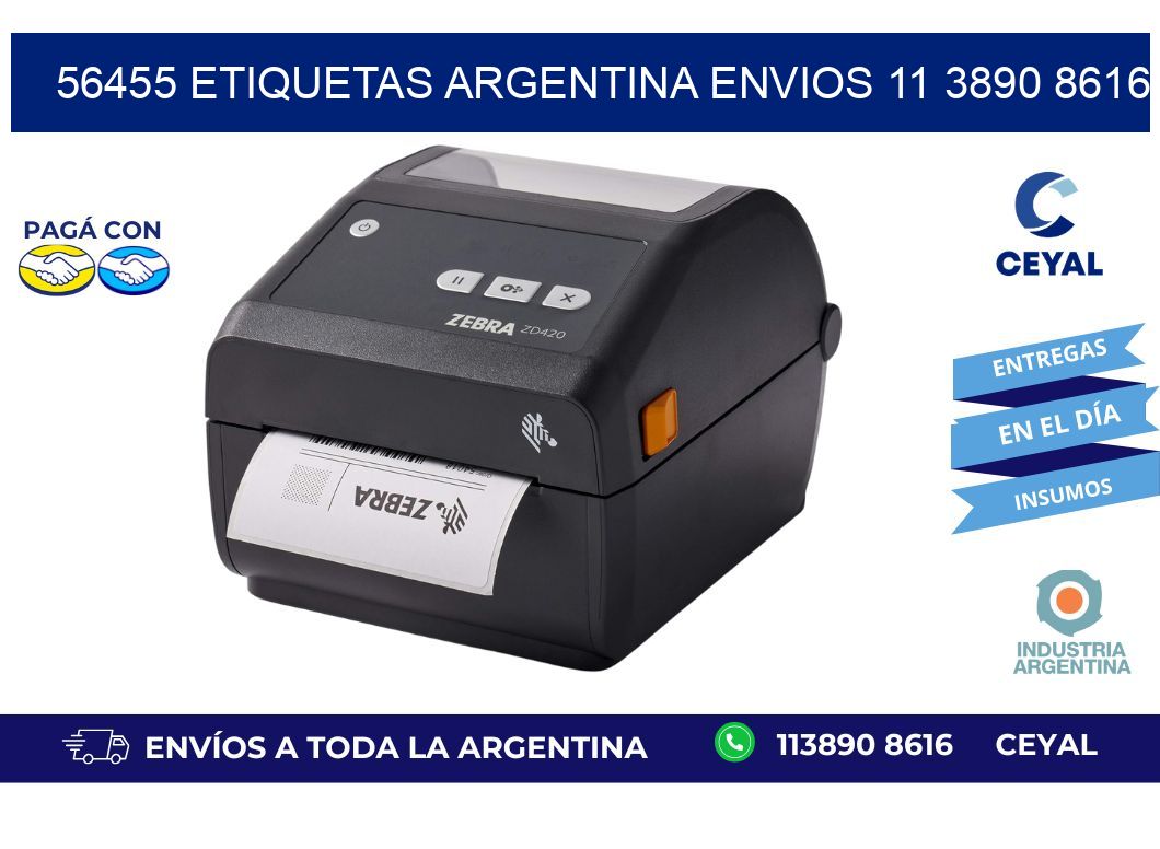 56455 ETIQUETAS ARGENTINA ENVIOS 11 3890 8616