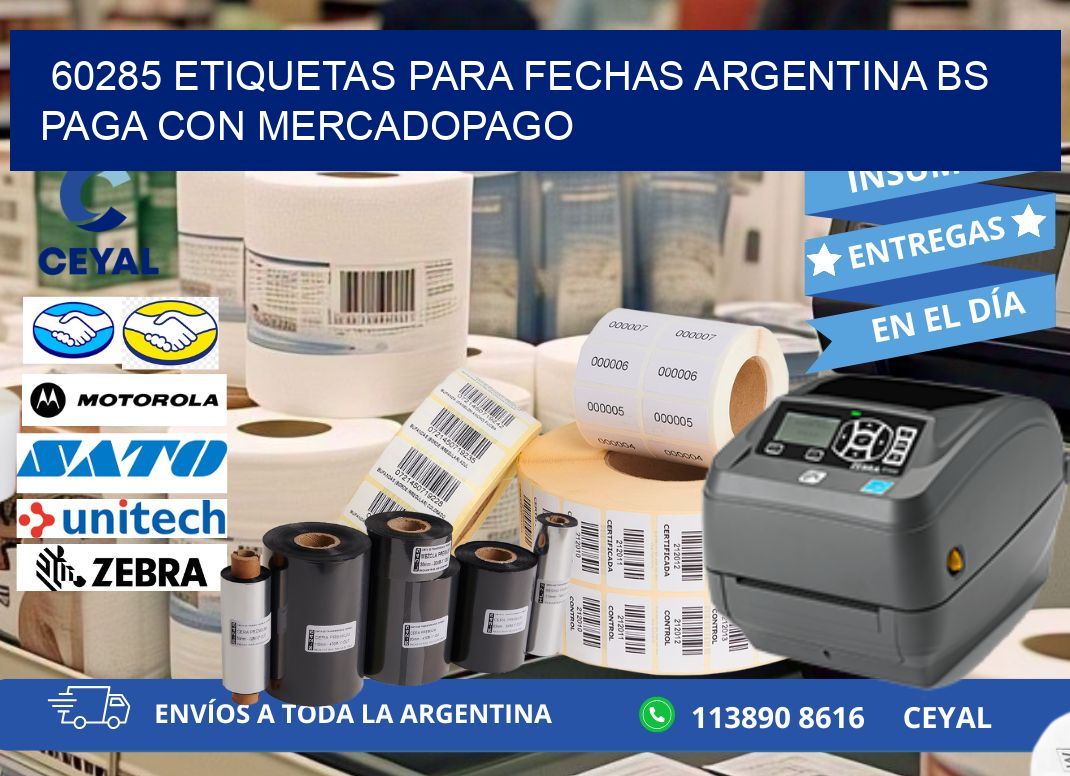 60285 ETIQUETAS PARA FECHAS ARGENTINA BS PAGA CON MERCADOPAGO
