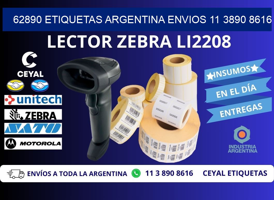 62890 ETIQUETAS ARGENTINA ENVIOS 11 3890 8616