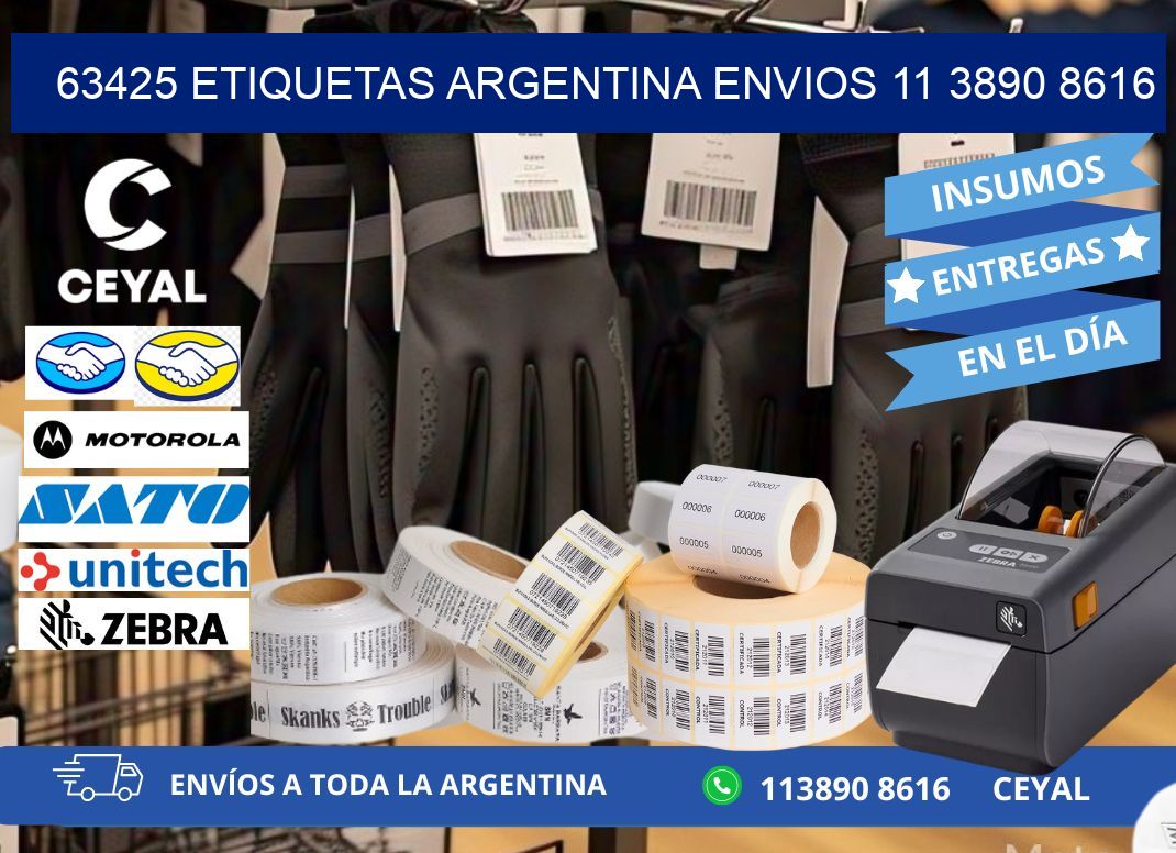 63425 ETIQUETAS ARGENTINA ENVIOS 11 3890 8616