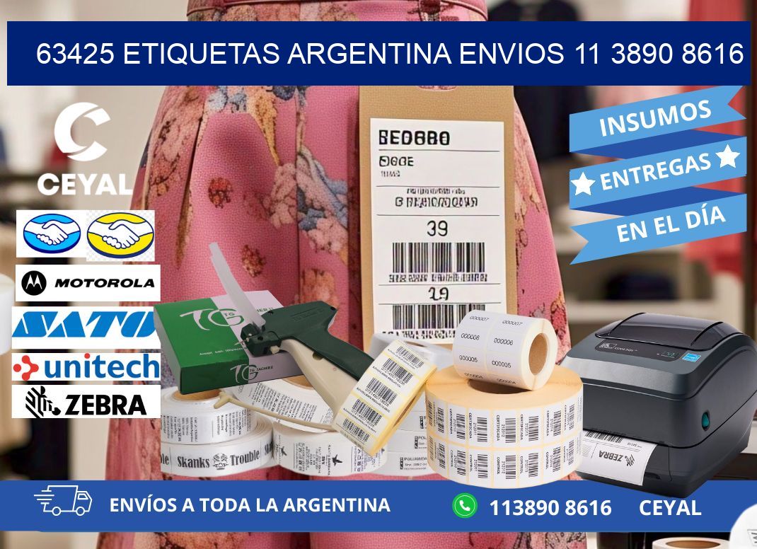 63425 ETIQUETAS ARGENTINA ENVIOS 11 3890 8616