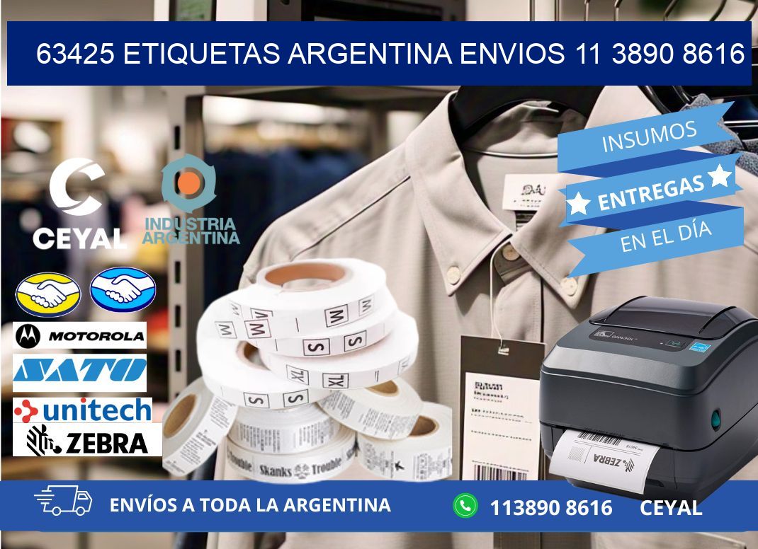 63425 ETIQUETAS ARGENTINA ENVIOS 11 3890 8616