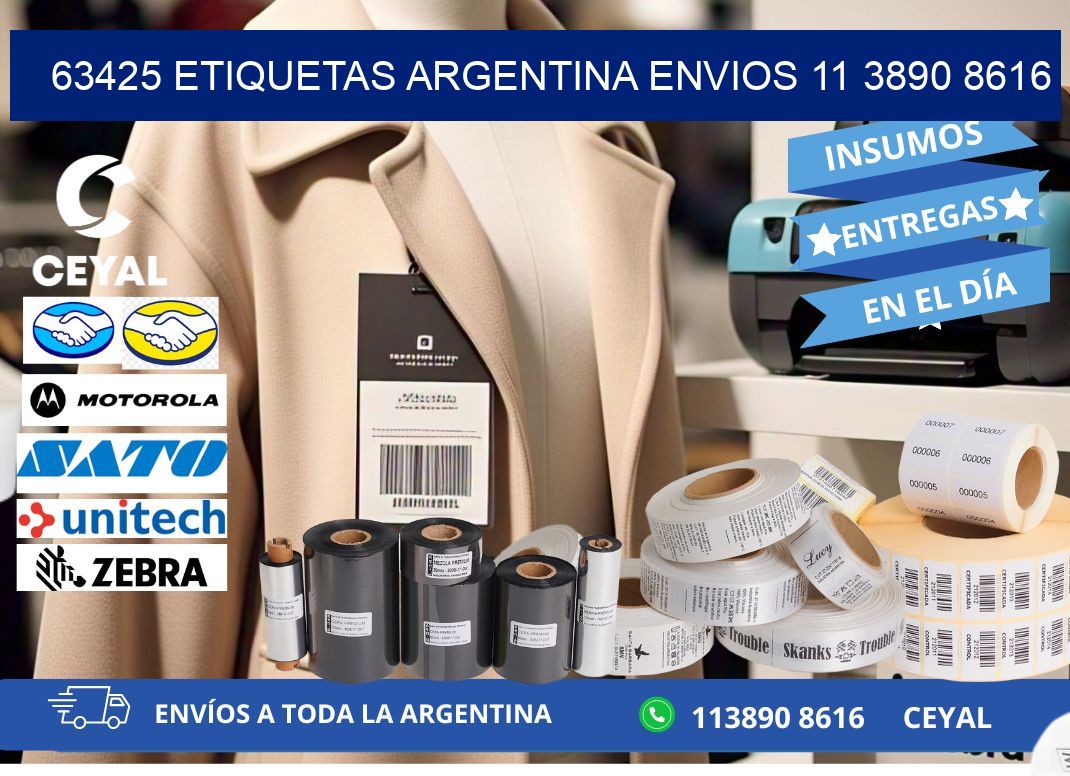 63425 ETIQUETAS ARGENTINA ENVIOS 11 3890 8616