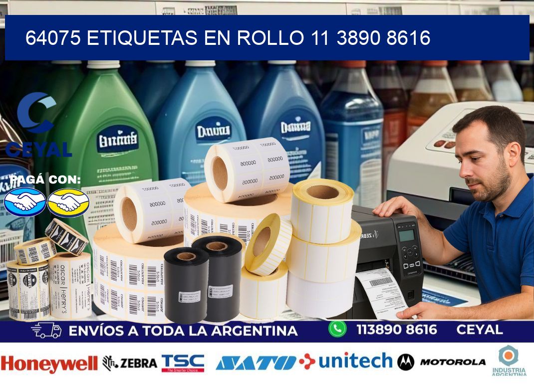 64075 ETIQUETAS EN ROLLO 11 3890 8616