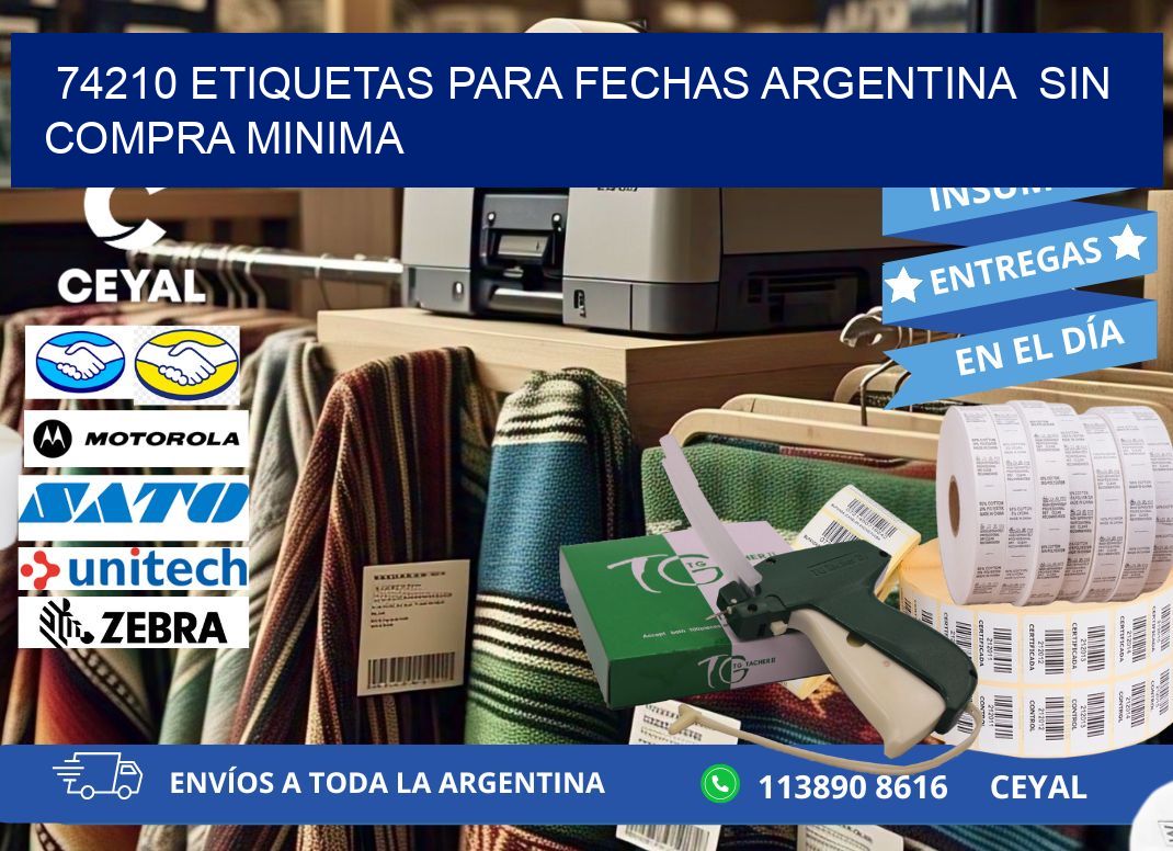74210 ETIQUETAS PARA FECHAS ARGENTINA  SIN COMPRA MINIMA