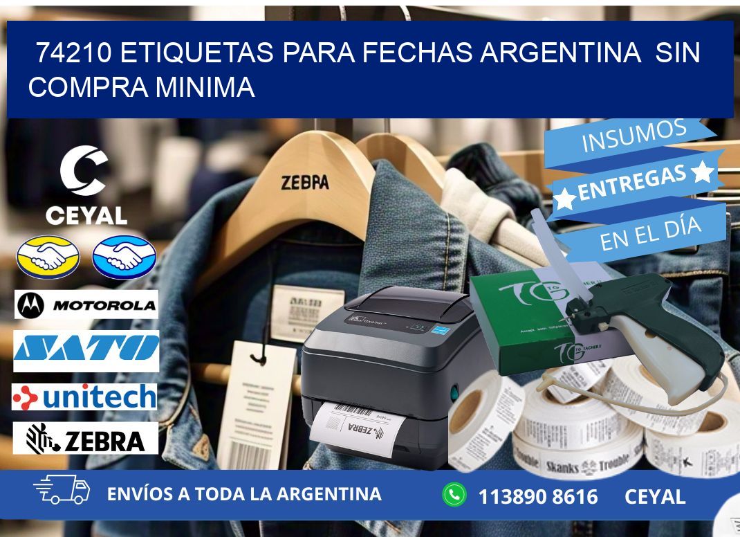 74210 ETIQUETAS PARA FECHAS ARGENTINA  SIN COMPRA MINIMA