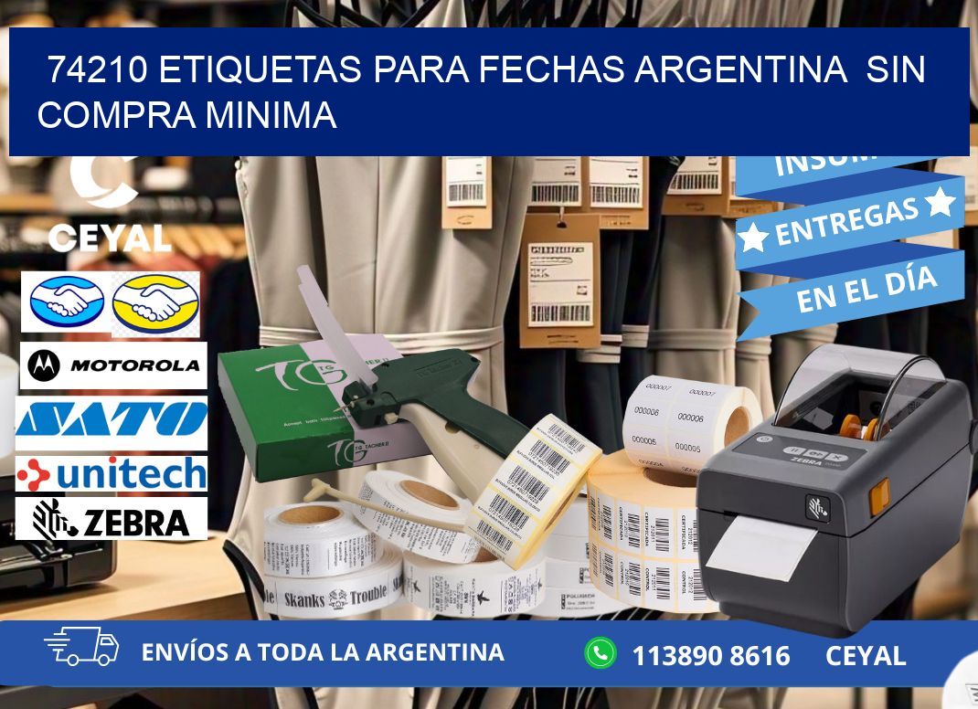 74210 ETIQUETAS PARA FECHAS ARGENTINA  SIN COMPRA MINIMA