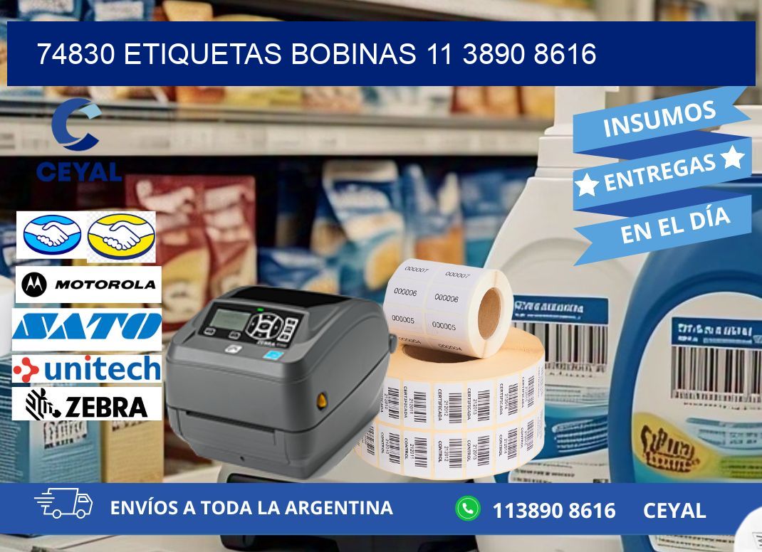 74830 ETIQUETAS BOBINAS 11 3890 8616