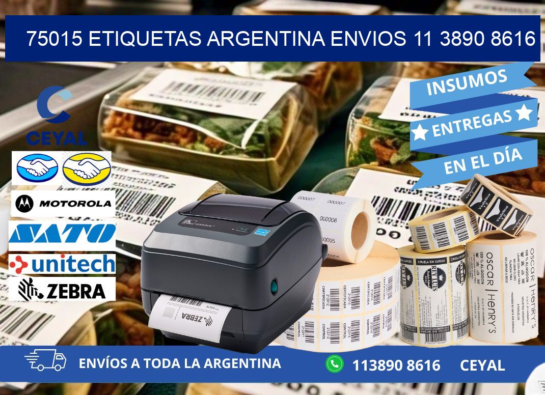 75015 ETIQUETAS ARGENTINA ENVIOS 11 3890 8616