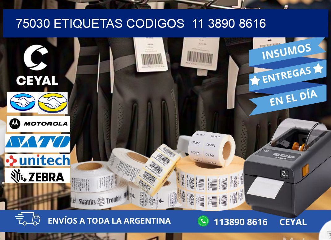 75030 ETIQUETAS CODIGOS  11 3890 8616