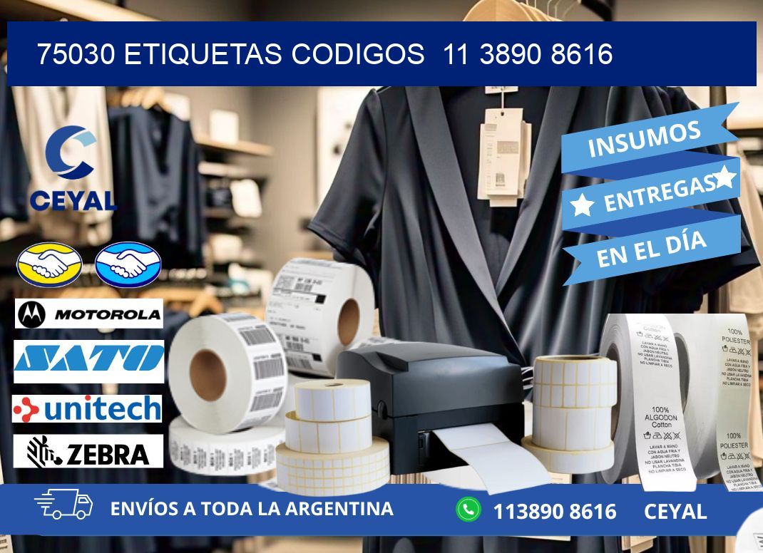75030 ETIQUETAS CODIGOS  11 3890 8616
