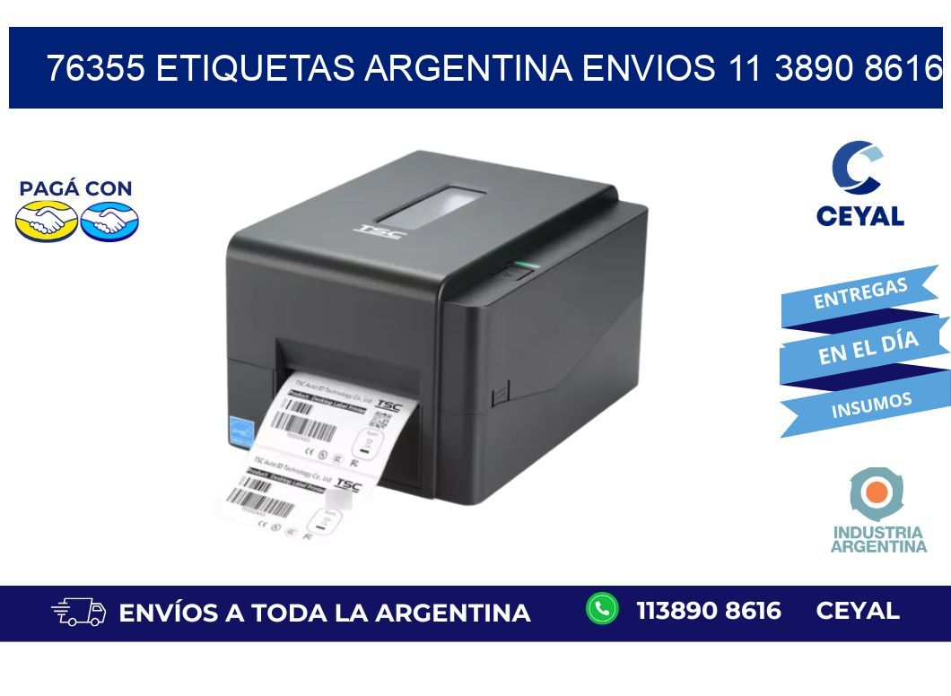 76355 ETIQUETAS ARGENTINA ENVIOS 11 3890 8616