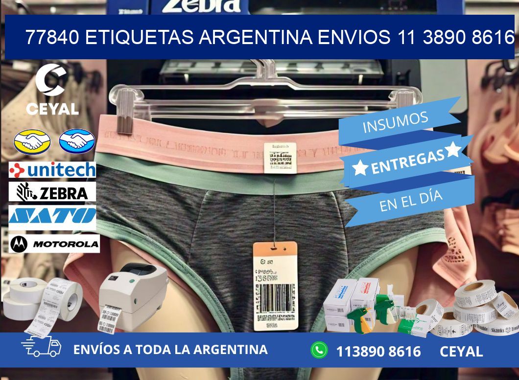 77840 ETIQUETAS ARGENTINA ENVIOS 11 3890 8616