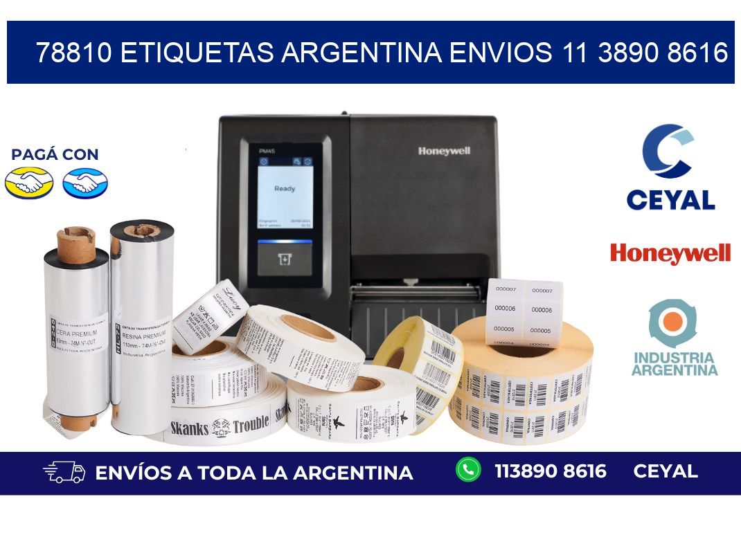 78810 ETIQUETAS ARGENTINA ENVIOS 11 3890 8616