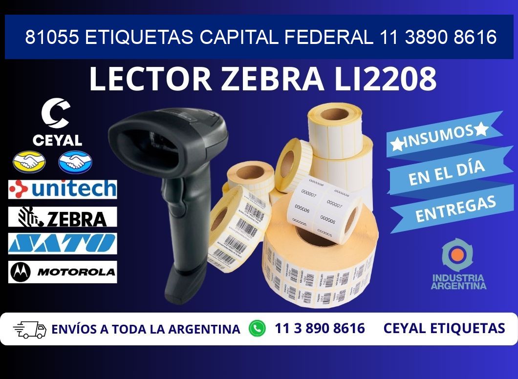 81055 ETIQUETAS CAPITAL FEDERAL 11 3890 8616