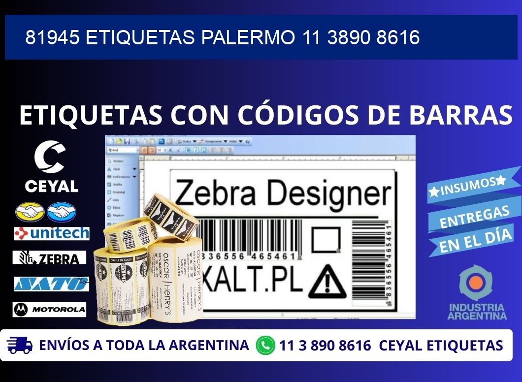 81945 ETIQUETAS PALERMO 11 3890 8616